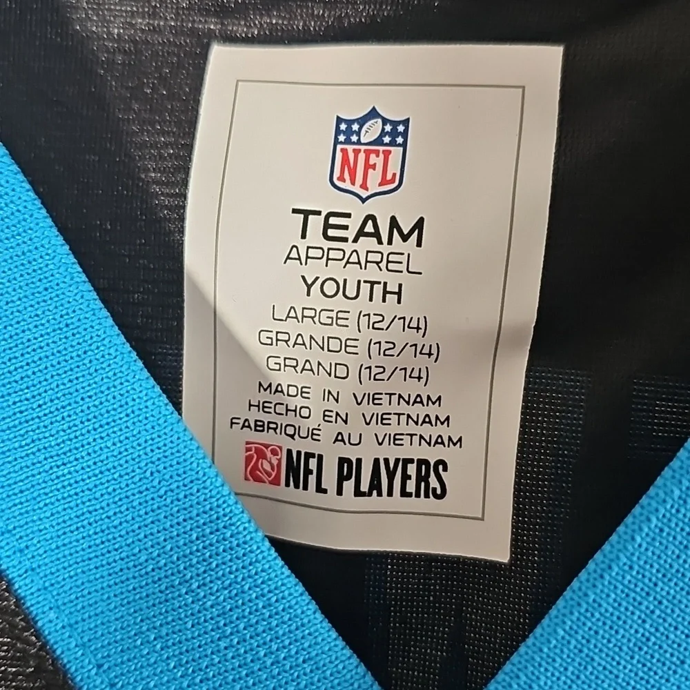 NWOT NFL Apparel Youth Carolina Cam Newton Jersey.